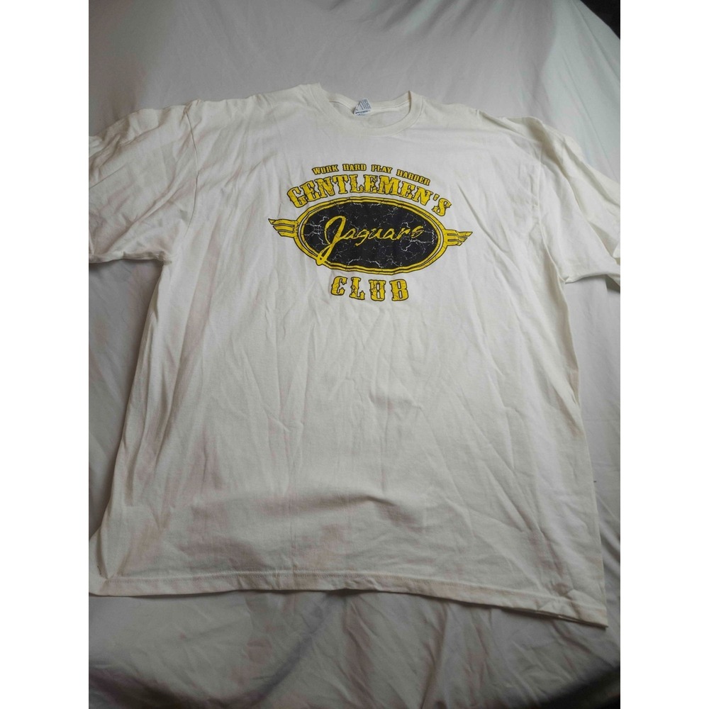 Jaguars Gentlemen's Club T-Shirt Mens XL Work Hard Play Harder White Streetwear - Picture 2 of 5